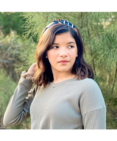 FROG SAC African Headbands Set for Girls, Women, and Teens - Knotted Elastic Twist Headwrap Hair Accessories in Designer Print - Buy Online on GoSupps.com