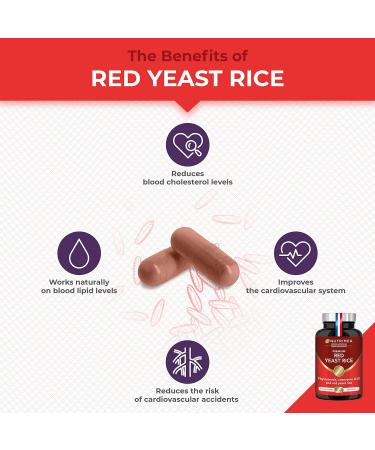 Red Yeast Rice Premium with Monacolin K 2 8mg, Coenzyme Q10, and Pine Phytosterols - 90 Capsules - Buy Online on GoSupps.com
