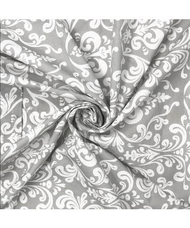 Grey Damask Adjustable Strap Breastfeeding Cover - Breathable Cotton - Boned Nursing Cover with Storage Bag & Towel Corners - Buy Online on GoSupps.com