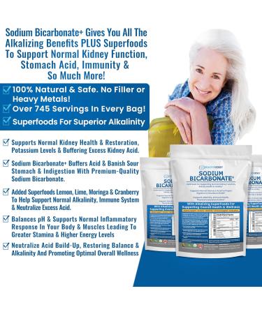 Advanced Acacia Fiber Powder Bundle 2.5 Ibs (40oz) Soluble Fiber Leaky Gut Repair Powder + Organic Use Sodium Bicarbonate Alkaline Supplement for Alkalinity 1LB - Buy Online on GoSupps.com