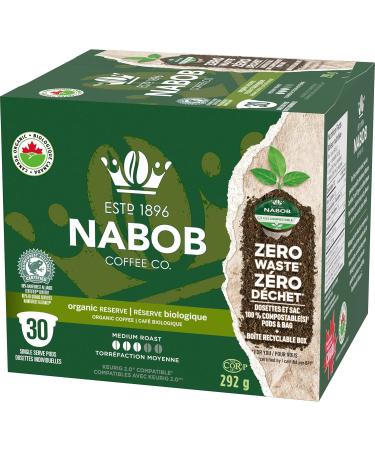 Nabob Organic Reserve Coffee 100% Compostable Pods 292g (4 Boxes of 30 Pods) - Buy Online on GoSupps.com