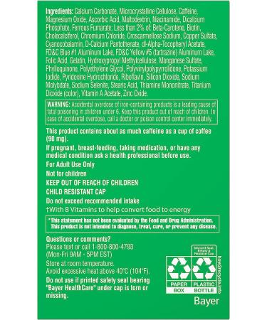 One A Day Energy Multivitamin Supplement - 50 Count Tablets with Vitamin A, C, D, E, Zinc for Immune Health Support and Caffeine, Biotin, B6, B12 for Energy Boost - Buy Online on GoSupps.com