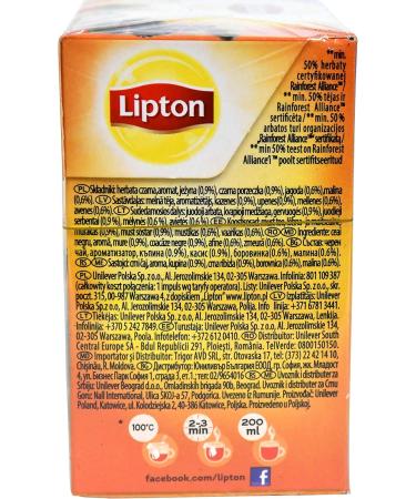 Lipton Pyramids Blue Fruits Tea 20 Bags - 12 Units - Buy Online on GoSupps.com