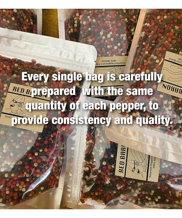 Red Baron Organic Gourmet Peppercorn Blend - 100% Natural, Paleo, Keto, Vegan Friendly, Non-GMO, No Artificial Color - 10 oz Rainbow Blend with Black, Pink, and Red Peppercorns - Buy Online on GoSupps.com