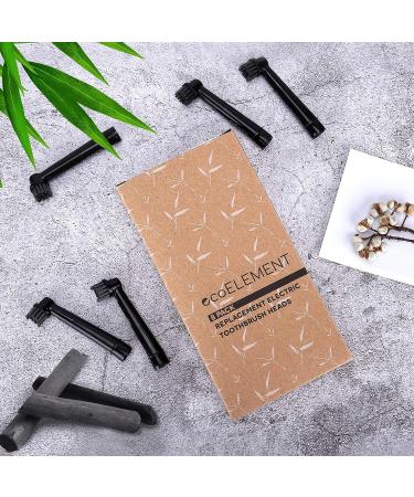 ecoELEMENT Oral B Black Replacement Heads - 8 Pack Recyclable Charcoal Brush Heads - Buy Online on GoSupps.com