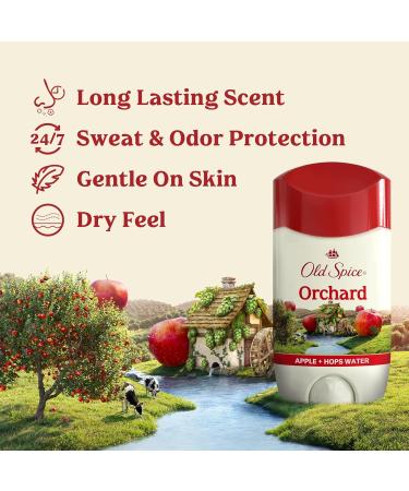 Old Spice Dry Feel Antiperspirant Deodorant for Men 24/7 Long Lasting Freshness 24/7 Sweat & Odor Protection Gentle on Skin with Skin Conditioners Orchard with Apple & Hops Water Scent 2.6 oz - Buy Online on GoSupps.com