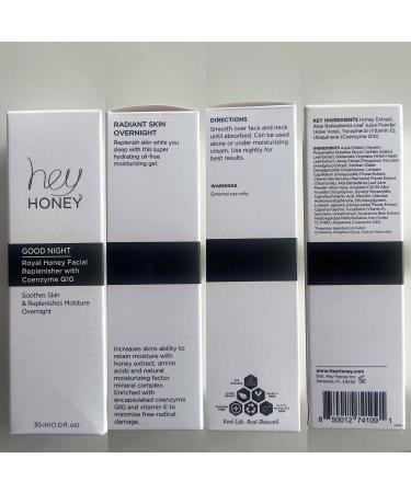 Hey Honey Good Morning & Good Night Duo | Honey Silk Facial Serum & Royal Honey Coenzyme Q10 | Best Day & Night Facial Support for Glowing Skin - 2 Oz | International Shipping Available - Buy Online on GoSupps.com