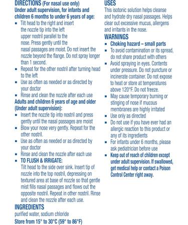 Afrin Saline Nasal Spray Twin Pack, 100% Drug Free, Saline Solution, Daily Care Nasal Spray for Everyday Congestion and Dry Nose, Easy Mist, 4.5 OZ (Pack of 2) 9 Ounce - Buy Online on GoSupps.com