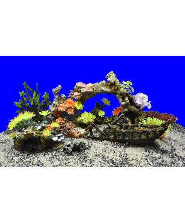 Nobby Aqua Ornaments CORAL with Plants - 17x12.5x12 cm | Ideal Aquarium Decoration | Ships Internationally - Buy Online on GoSupps.com