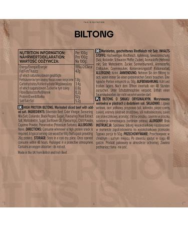 Bulk High Protein Peri Peri Biltong - 100g | Premium International Snack - Buy Online on GoSupps.com