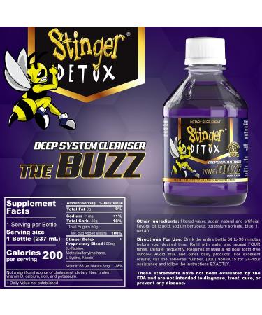 Stinger Detox Buzz 5X Extra Strength Grape Drink 8oz - 2 Pack - Buy Online on GoSupps.com