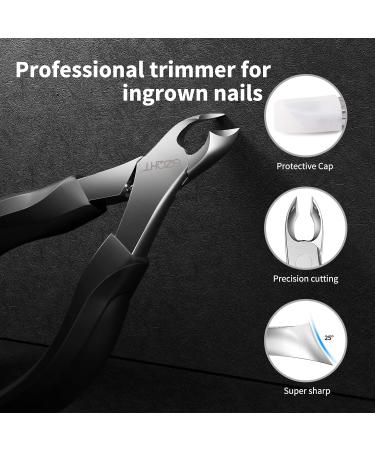 SZQHT Nail Clippers for Ingrown or Thick Toenails Trimmer Precision Surgical Grade Stainless Steel Includes Safety Tip Cover - Buy Online on GoSupps.com