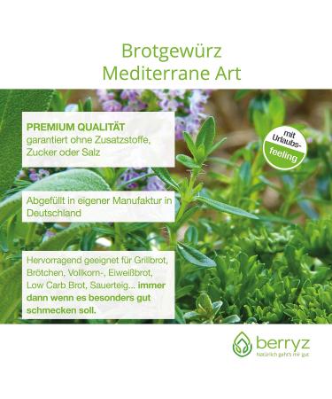 Mediterranean Bread Spice | Rosemary Thyme Garlic Oregano Sage | 175g for Stick Bread & Herb Baguette - Buy Online on GoSupps.com