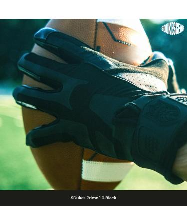SDukes Prime 1.0 American Football Gloves for Receivers - Black | International Shipping Available - Buy Online on GoSupps.com
