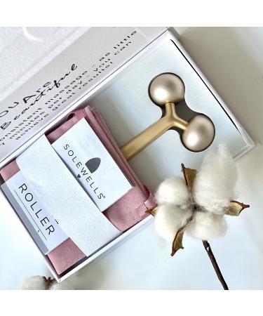 Gold Facial Cooling Roller Massager for Jawline Contouring, Lymphatic Drainage & Anti-Aging - Brighter, Smoother, Tighter Skin - Face Gym Tool, Puffiness Reducer - Buy Online on GoSupps.com
