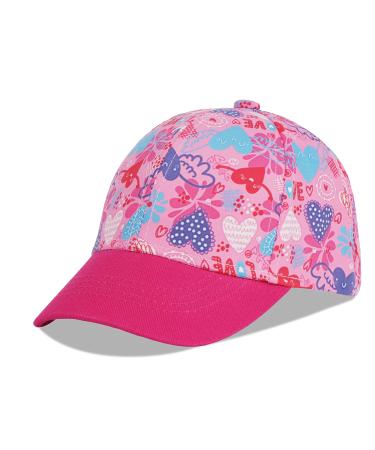 LANGZHEN 100% Cotton Outdoor Children's Kids Plain Baseball Cap Hat Adjustable Sun Hat for Girls Boys M Love