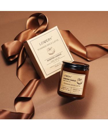 Pumpkin Spice Latte Aromatherapy Candles - Perfect Women's Gift Set for Stress Relief Meditation & Relaxation | 9oz Amber Jar Candles - Buy Online on GoSupps.com