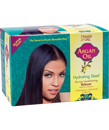 Hawaiian Silky Hydrating Sleek No Lye Relaxer Argan Oil Super