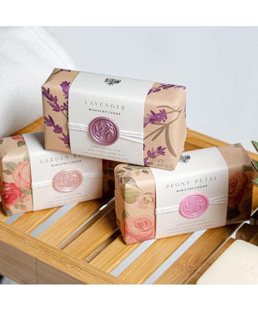 Ministry of Soap Garden Rose Scented Soap Bar British Bouquet Inspired with Botanical Rose Design Naturally Coloured and Triple-Milled 200g - Buy Online on GoSupps.com