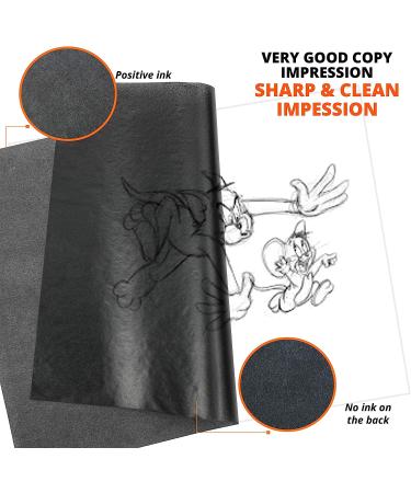 Paperzoid 30-Pack Carbon Paper for Tracing Patterns and Sketches - 8.5x11 Inches (A4 Size) Black - Premium Quality - Buy Online on GoSupps.com