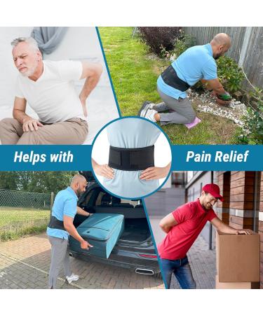 360 RELIEF Self-Heating Magnetic Therapy Belt - Lumbar Support for Abdominal and Back Pain Relief - Large Black with Mesh Laundry Bag - Buy Online on GoSupps.com
