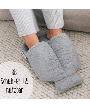 Electricity-Free Foot Warmer | Hot Water Bottle Heating Pad for Winter | Ideal Gift for Men & Women | Fits Up to Size 45 (Gray) - Buy Online on GoSupps.com