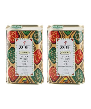 Zoe Organic Extra Virgin Olive Oil Tin BPA Free Lining 25.5 Ounce Pack of 2 - Buy Online on GoSupps.com