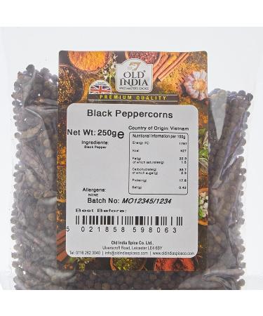 Old India Black Peppercorns 250g - Premium Quality Spice - Pack of 1 - Buy Online on GoSupps.com