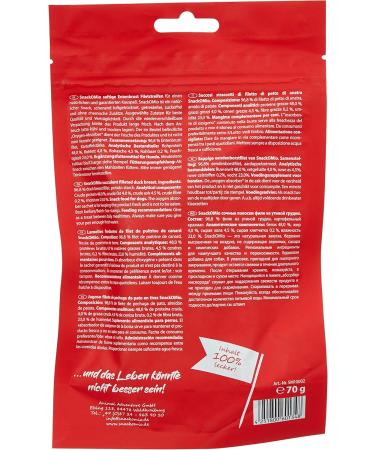 Snackomio Premium Dog Snack - Juicy Grain-Free Duck Breast Fillet Strips (70g) - International Shipping Available - Buy Online on GoSupps.com