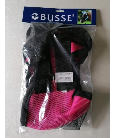 BUSSE Fly Mask with Fringes - Pink/Black Pony Size | Premium Fly Cover for Horses | Shop Internationally - Buy Online on GoSupps.com