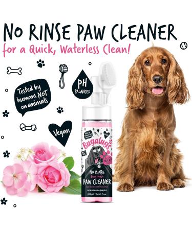 BUGALUGS Dog Paw Cleaner No Rinse Foam Cat & Dog shampoo with Silicone Brush Head waterless grooming products. Travel friendly paw cleaner for dogs defeat muddy paws on the go (Baby Fresh) - Buy Online on GoSupps.com