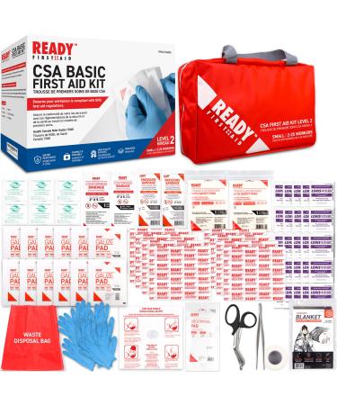 Ready First Aid CSA Type 2 Basic First Aid Kit - Suitable For Workplace With A Low Risk Work Environment Including First Aid Bag (Small For 2-25 Workers) Small First Aid Bag