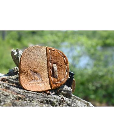 Standing Wolf Traditional Moose Leather Finger Tab (3 Under Light Brown) | Handmade Archery Tab for Hunting & Target Practice - Buy Online on GoSupps.com