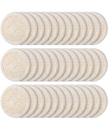 36 Pieces Exfoliating Loofah Sponge Pad Facial Body Scrubber Natural Bath Shower Luffa Brush Close Skin Egyptian Handheld Pad Manual Face Cleanser and Massager for Men Women Shower Bath Spa
