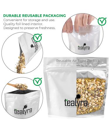 Tealyra Sleepy Nights Rooibos Chamomile Coconut Valerian Herbal Loose Tea 112g - Relaxing Bedtime Blend for Wellness and Calmness - Buy Online on GoSupps.com