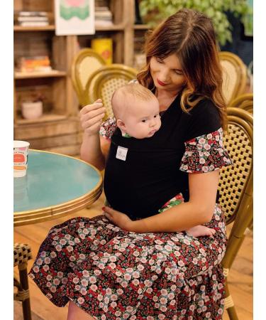 DaisyGro Certified Organic Baby Sling Carrier | GOTS Organic | CPSC Safety Tested | Small/Medium or Plus Size | Black/Grey | 16+ Black - Buy Online on GoSupps.com