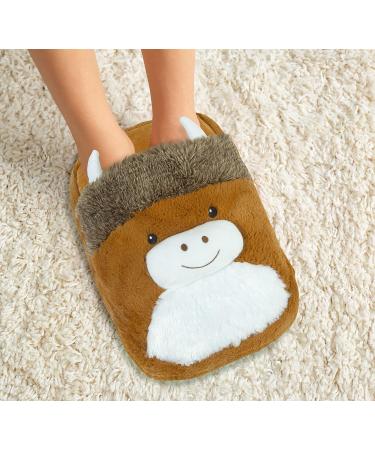 Highland Cow Heated Foot Muff - Hot Water Bottle Feet Warmer | Things2KeepUWarm | Brown | 1 Count - Buy Online on GoSupps.com