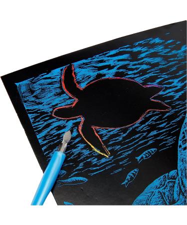 Royal Brush RAIMIN-103 Mini Rainbow Foil Engraving Art Kit - Undersea Turtle Design, 5x7-Inch - Buy Online on GoSupps.com