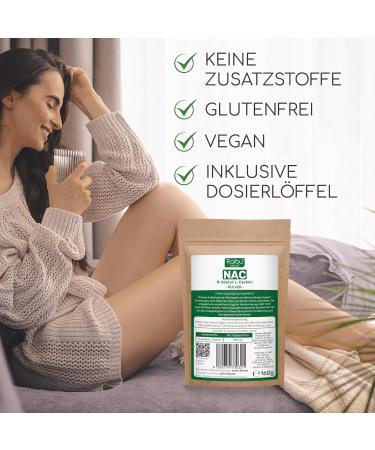 Buy Raibu NAC Powder 160g - Premium Quality N-Acetyl Cysteine 100% Pure & Additive-Free | German Made - Buy Online on GoSupps.com