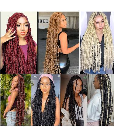 24 Inch Butterfly Locs Crochet Hair 6 Packs Pre-Looped Soft Distressed Extensions | 1B Color - Buy Online on GoSupps.com