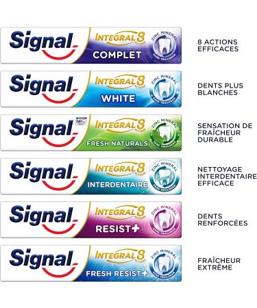 SIGNAL - Dentifrice Protection Caries Fraicheur Naturelle - Dents 10x plus fortes - Fraicheur naturelle - 95% d'ingr dients d'origine naturelle - 75ml (Lot de 4) - Buy Online on GoSupps.com