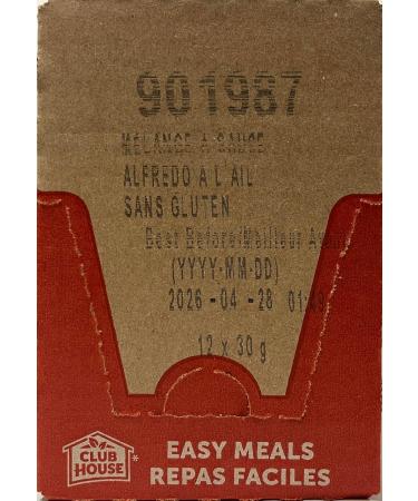 Club House Dry Sauce/Seasoning/Marinade Mix Garlic Alfredo 30g Case Pack 12 Count - Buy Online on GoSupps.com