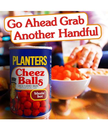 Planters Blazin' Hot Cheez Balls - Cheese Flavored Snacks (6 ct Pack, 2.75 oz Canisters) - Buy Online on GoSupps.com