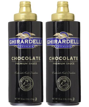 Ghirardelli Chocolate Sauce Black Label - 16oz Squeeze Bottle (Pack of 2) - Buy Online on GoSupps.com