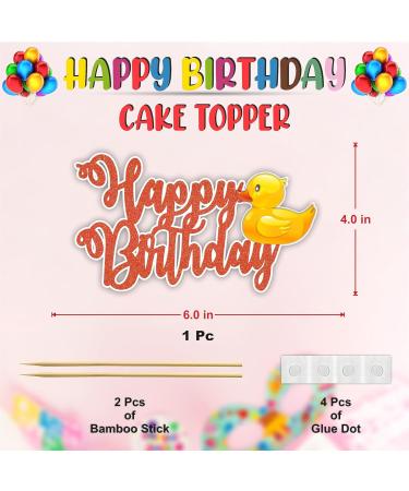 Seyal Cartoon Duck Happy Birthday Cake Topper - Buy Online on GoSupps.com