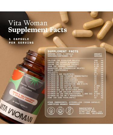 Ultra Life Sport Alpha Nootropic & VITA Woman Multivitamin Bundle Brain & Body Support Memory Focus Mushrooms B Vitamins D3 K2 Vegan Women s Daily Supplement (30 Capsules Each) - Buy Online on GoSupps.com