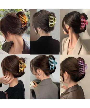 2023 New Amber Acrylic Jelly Hair Claw Clips for Women - Strong Hold, Excellent Quality - Perfect Gift for Thick & Thin Hair - Buy Online on GoSupps.com