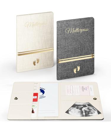 Bl4ckPrint Motherpass Cover | Personalized Synthetic Leather Organizer for Vaccination Pass & Ultrasound Images | Ideal Gift for Pregnant Women (Cream) - Buy Online on GoSupps.com