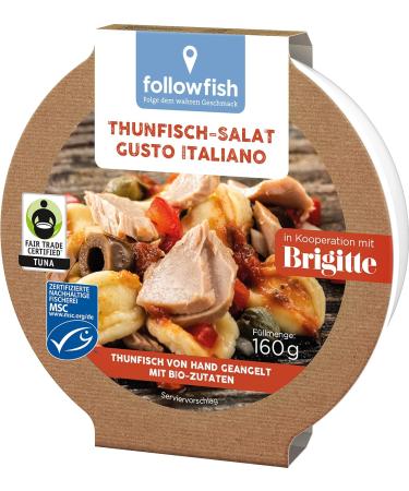 Followfish MSC Fair Trade Tuna Salad Gusto Italiano - 160g | Sustainable Seafood for International Shipping - Buy Online on GoSupps.com