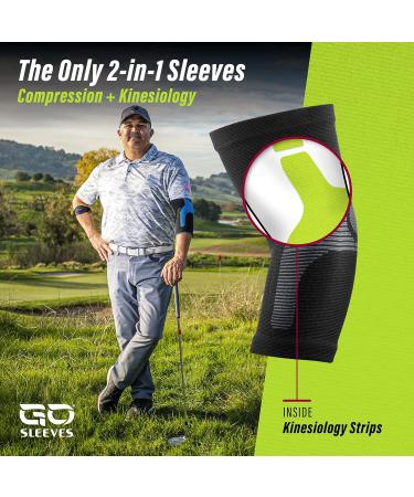 Premium Elbow Compression Sleeves for Tendonitis & Joint Pain Relief | Kinesiology Support for Tennis Golf & Weightlifting - Blue Small - Buy Online on GoSupps.com